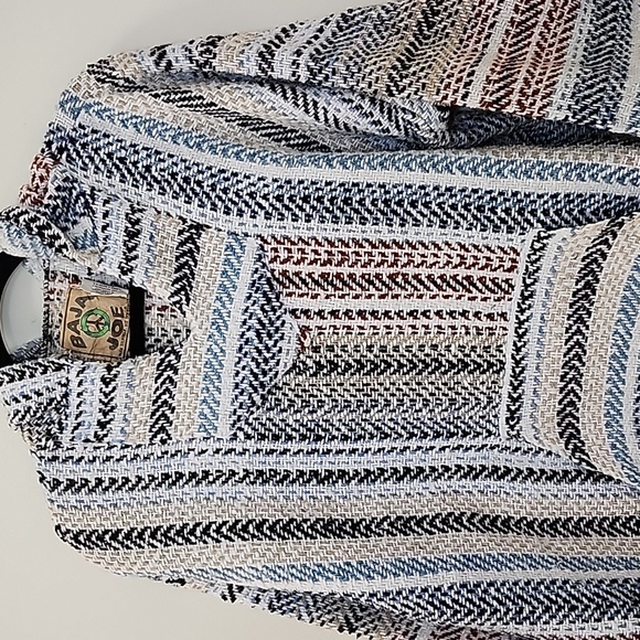 Baja  Stripe Hoodie with Front Pocket Multicolor Coogi  Size Meduim - Picture 5 of 16